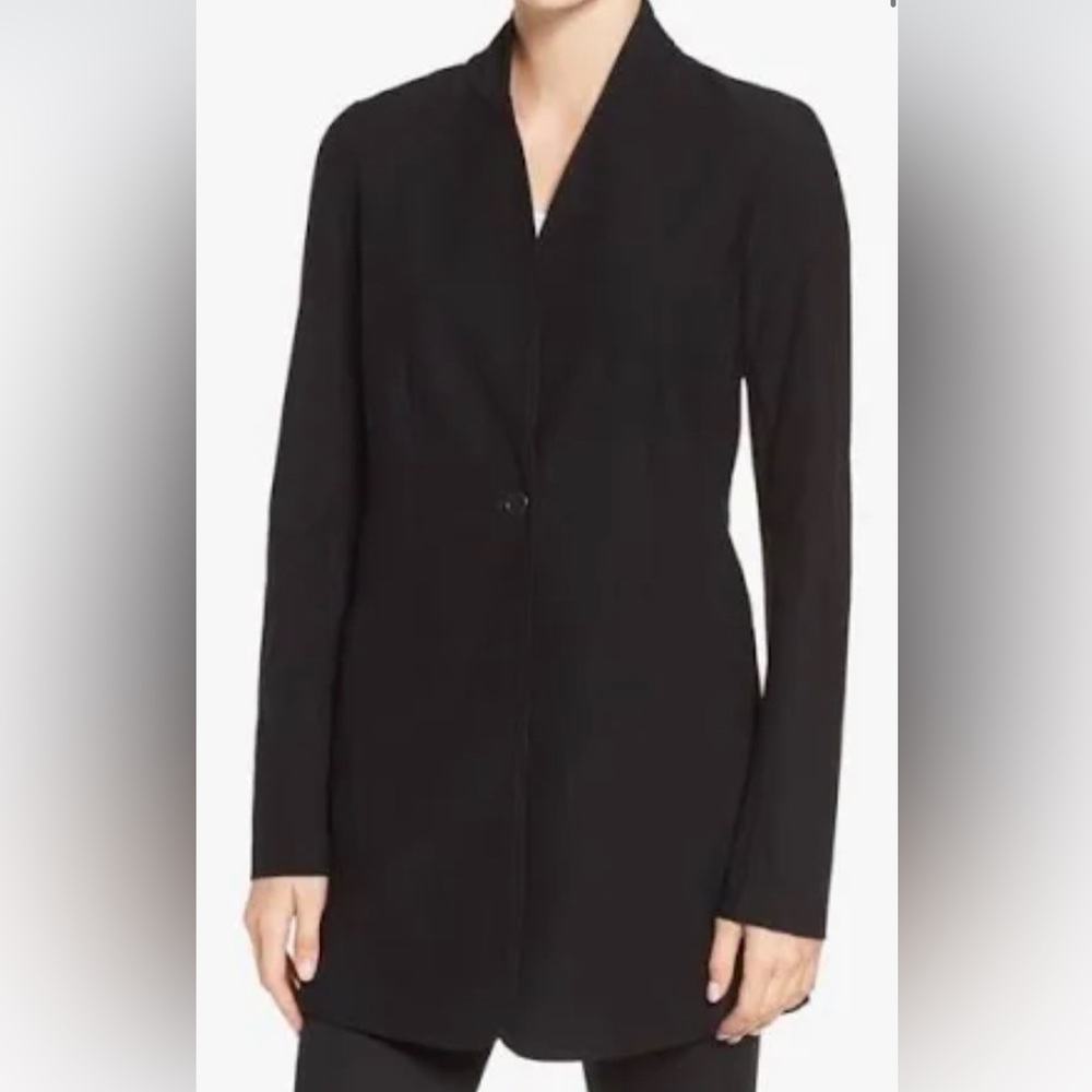 $400 Eileen Fisher Black Stretch Knit Blazer - XS